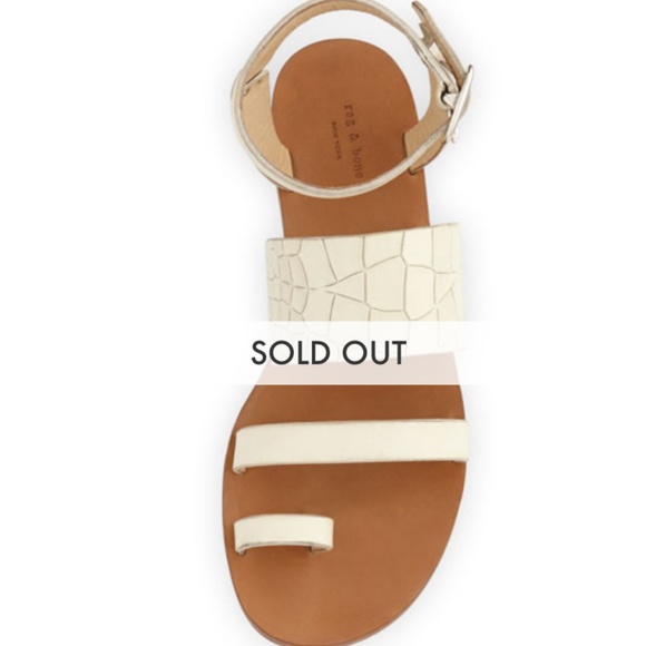 Rag & Bone Sandals Chatan Toe Ring Leather - Picture 3 of 8